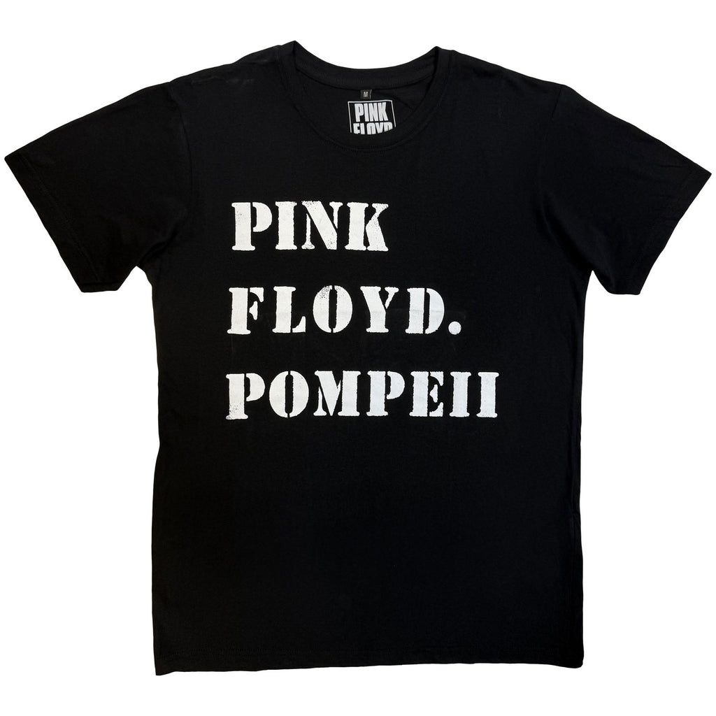 Pink Floyd Unisex Premium Carbon T-Shirt: Pompeii Stencil (Black)