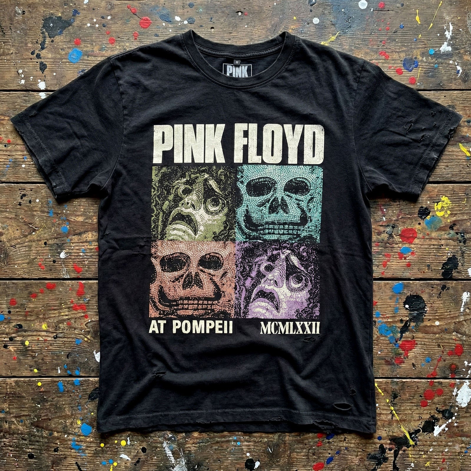 Pink Floyd Unisex Premium Carbon T-Shirt: Mosaics (Black)