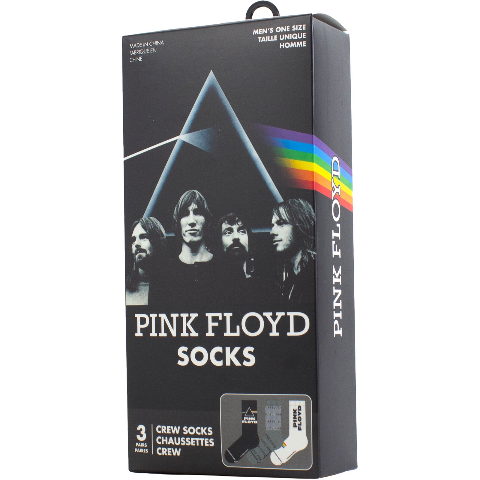 Pink Floyd Unisex Sock Gift Box: Logos (Multicolour)  (UK Size 6.5 - 11)