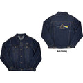 Pink Floyd Unisex Denim Jacket: Dark Side of the Moon Oval (Denim Blue) (Back Print)