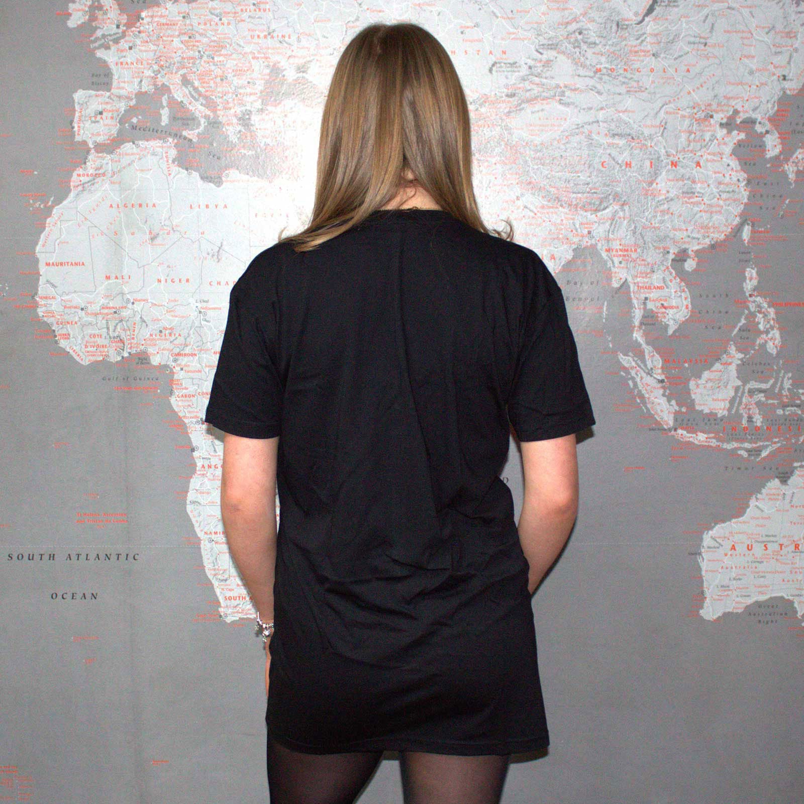 Pink Floyd Ladies T-Shirt Dress: Dark Side Of The Moon Courier (Black)