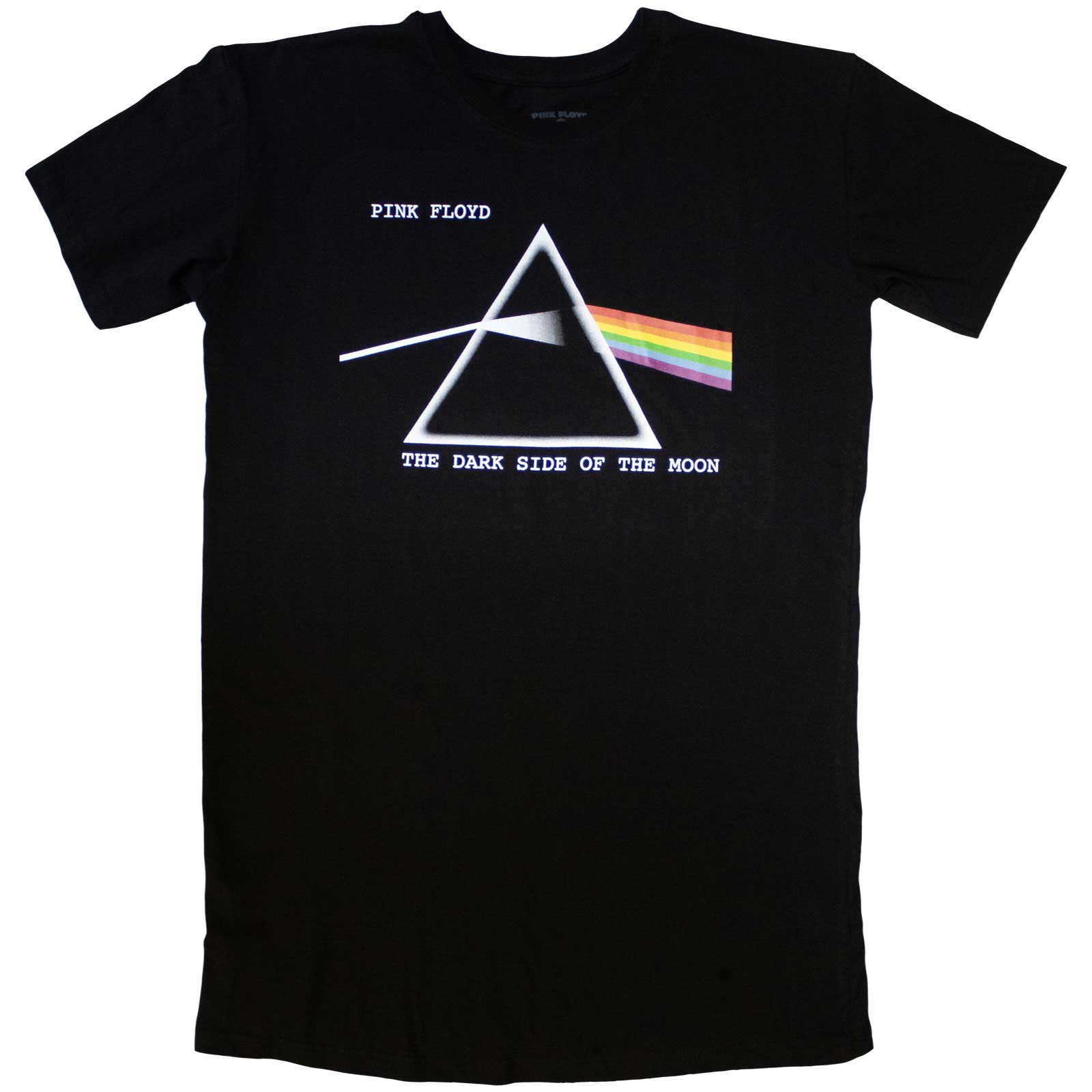 Pink Floyd Ladies T-Shirt Dress: Dark Side Of The Moon Courier (Black)