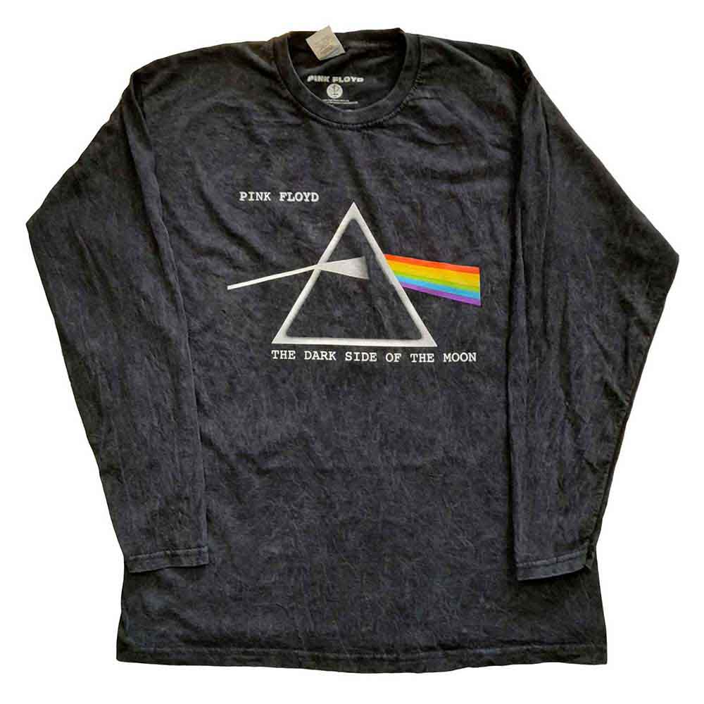 Pink Floyd Unisex Long Sleeve T-Shirt: Dark Side Of The Moon Courier (Black) (Wash Collection)