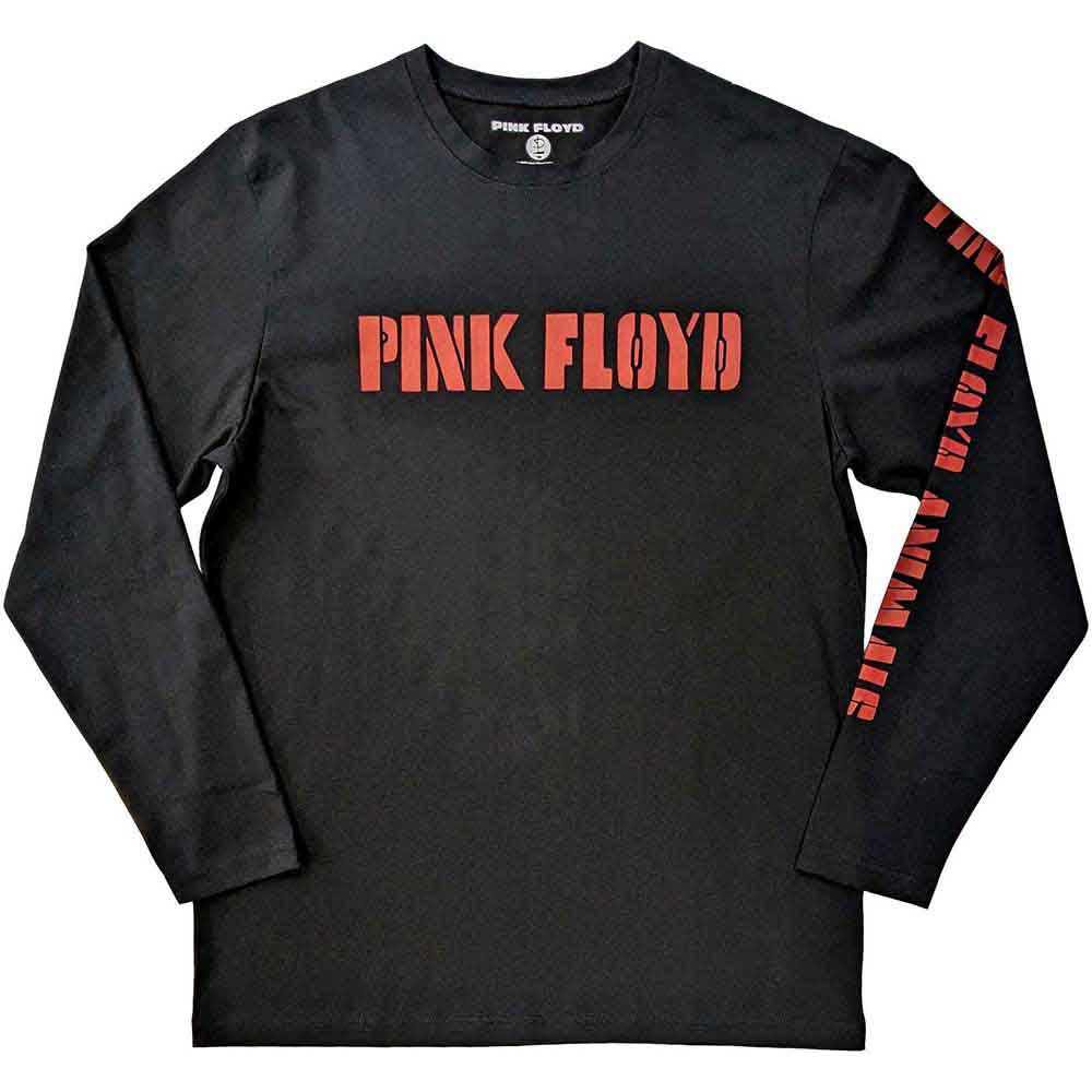 Pink Floyd Unisex Long Sleeve T-Shirt: Animals B&W (Black) (Back & Sleeve Print)