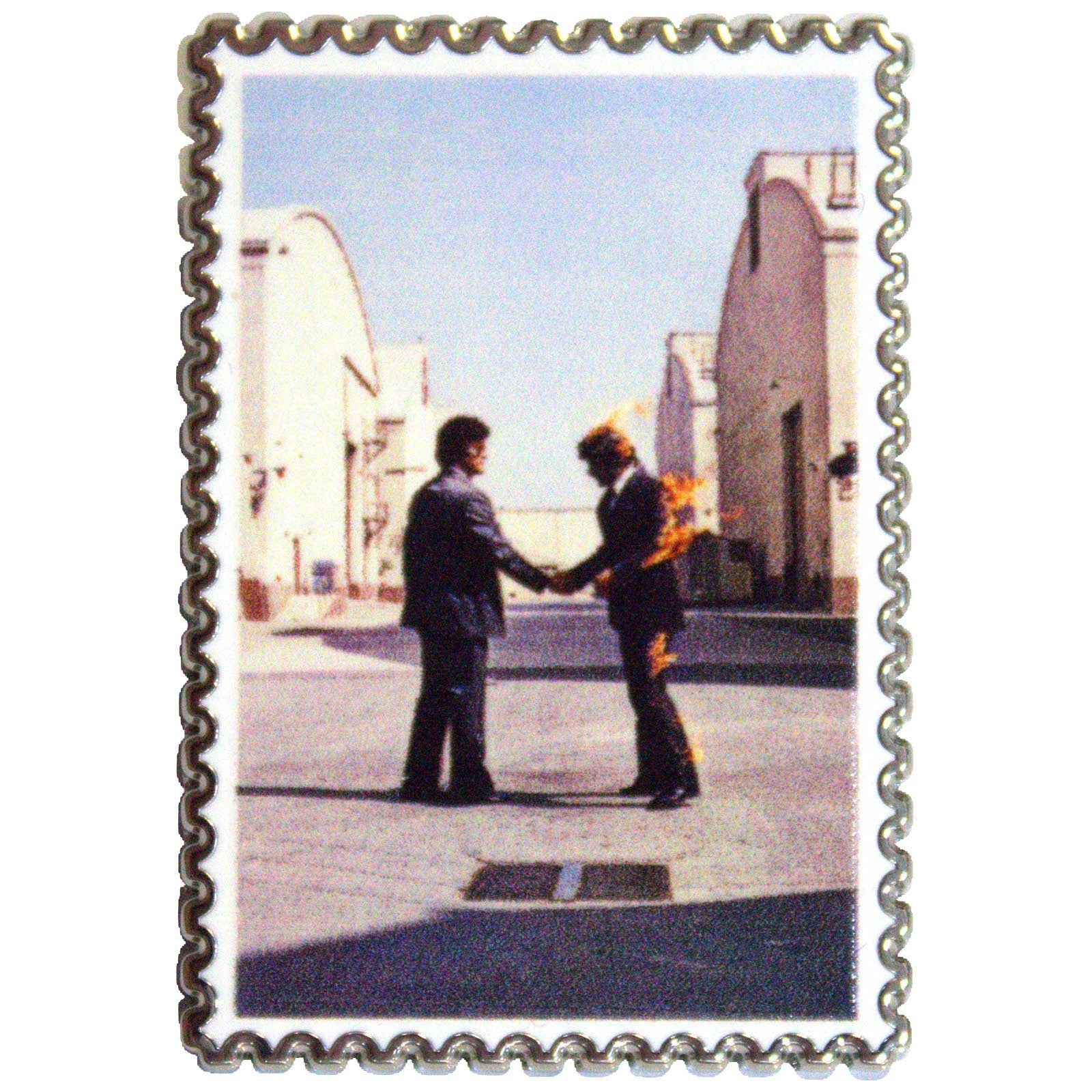 Pink Floyd Pin Badge: Wish You Were Here Stamp