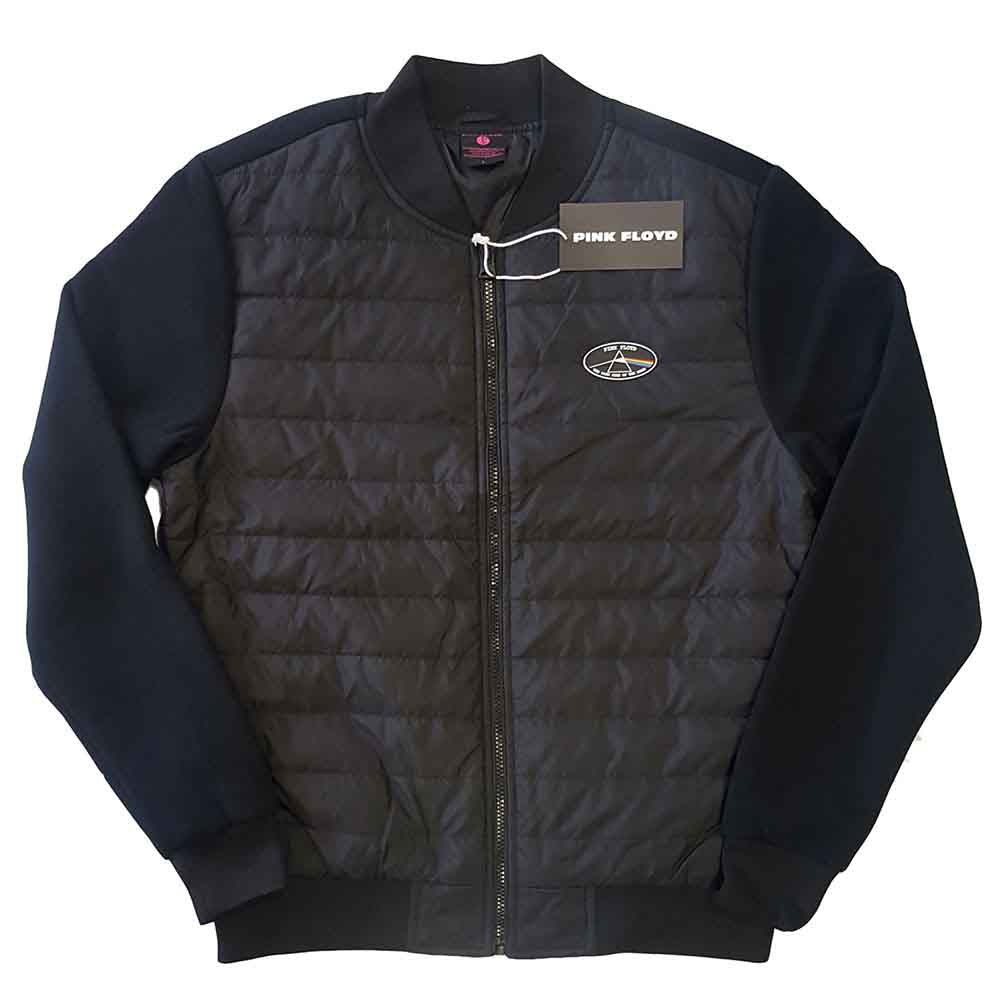 Pink Floyd Unisex Quilted Jacket: Dark Side of the Moon Oval (Black)