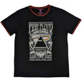 Pink Floyd Unisex Ringer T-Shirt: Carnegie Hall Poster (Black)