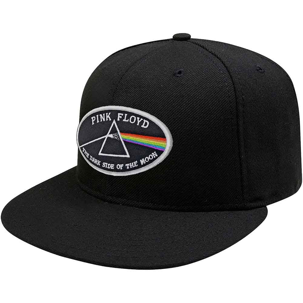 Pink Floyd Unisex Snapback Cap: The Dark Side of the Moon White Border (Black)