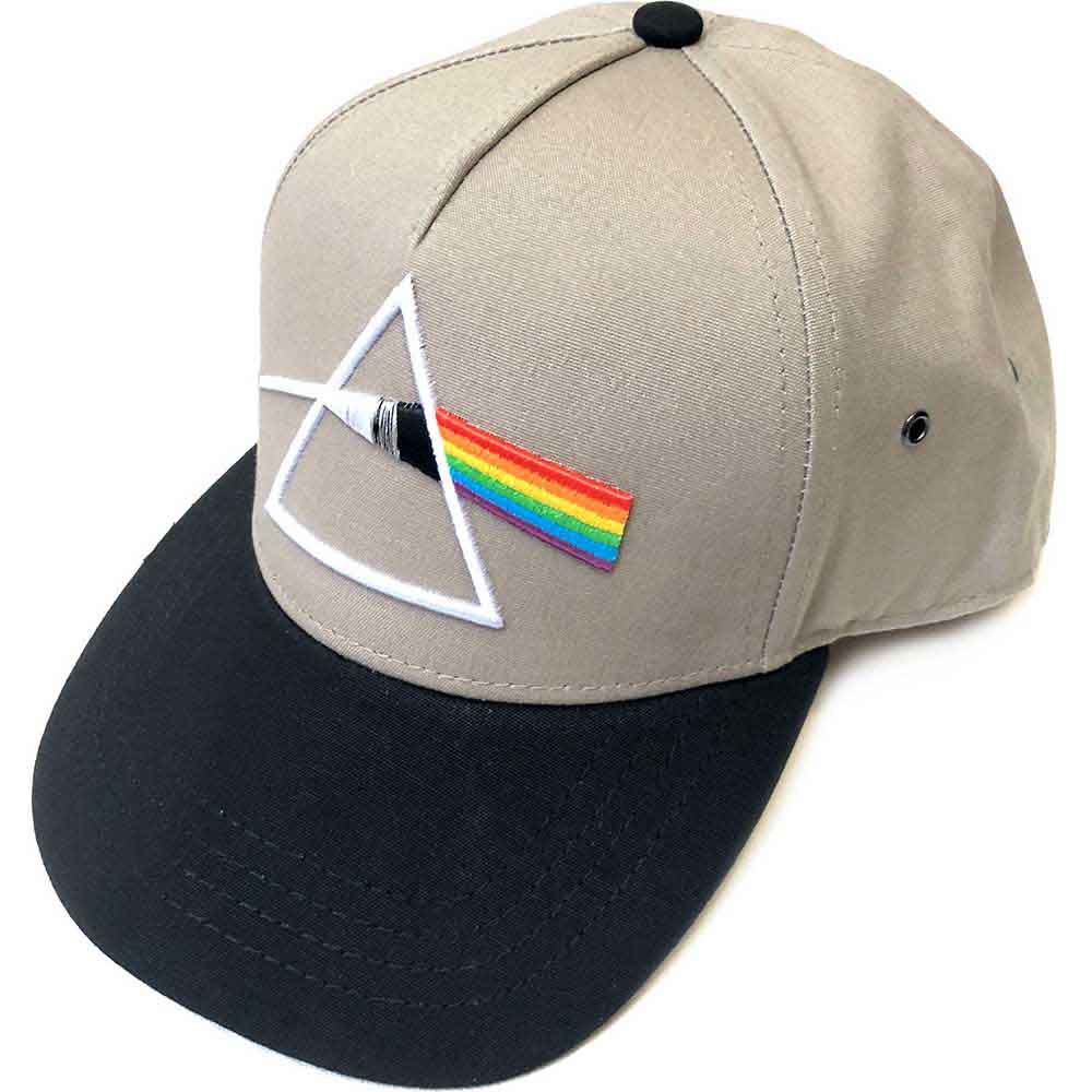 Pink Floyd Unisex Snapback Cap: Dark Side of the Moon Prism (Black & Sand)