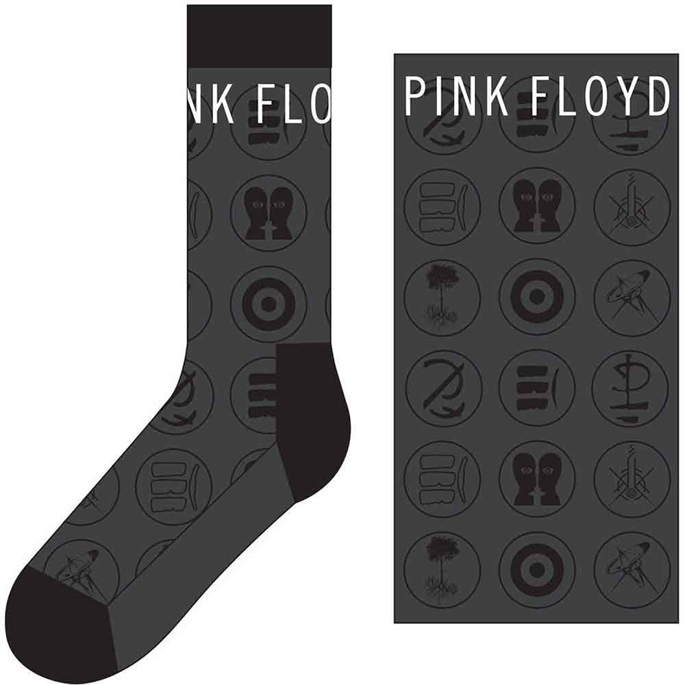 Pink Floyd Unisex Ankle Socks: Later Years (Charcoal Grey) (UK Size 7 - 11)
