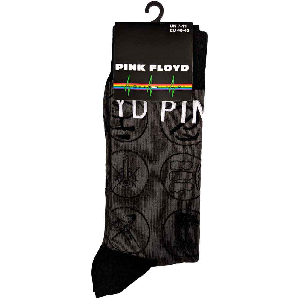 Pink Floyd Unisex Ankle Socks: Later Years (Charcoal Grey) (UK Size 7 - 11)