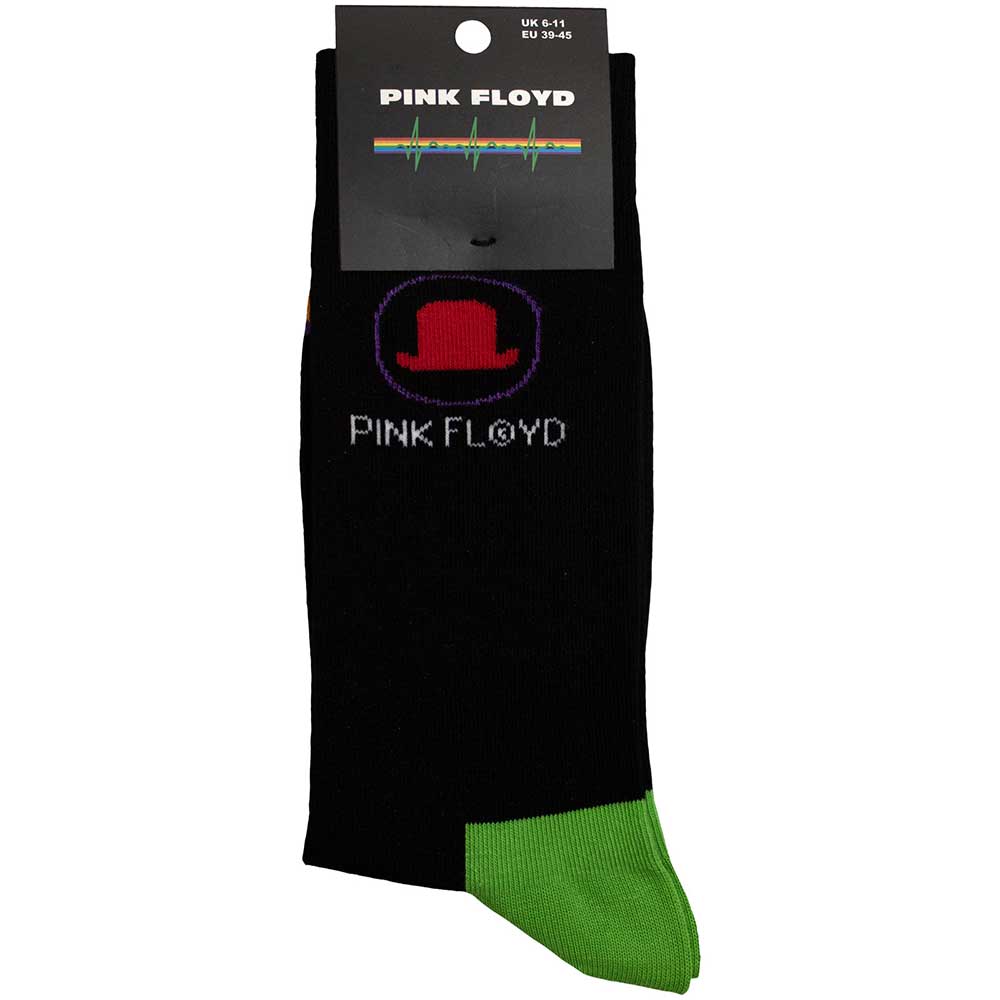 Pink Floyd Unisex Ankle Socks: Bowler Hat (Black) (UK Size 6 - 11)