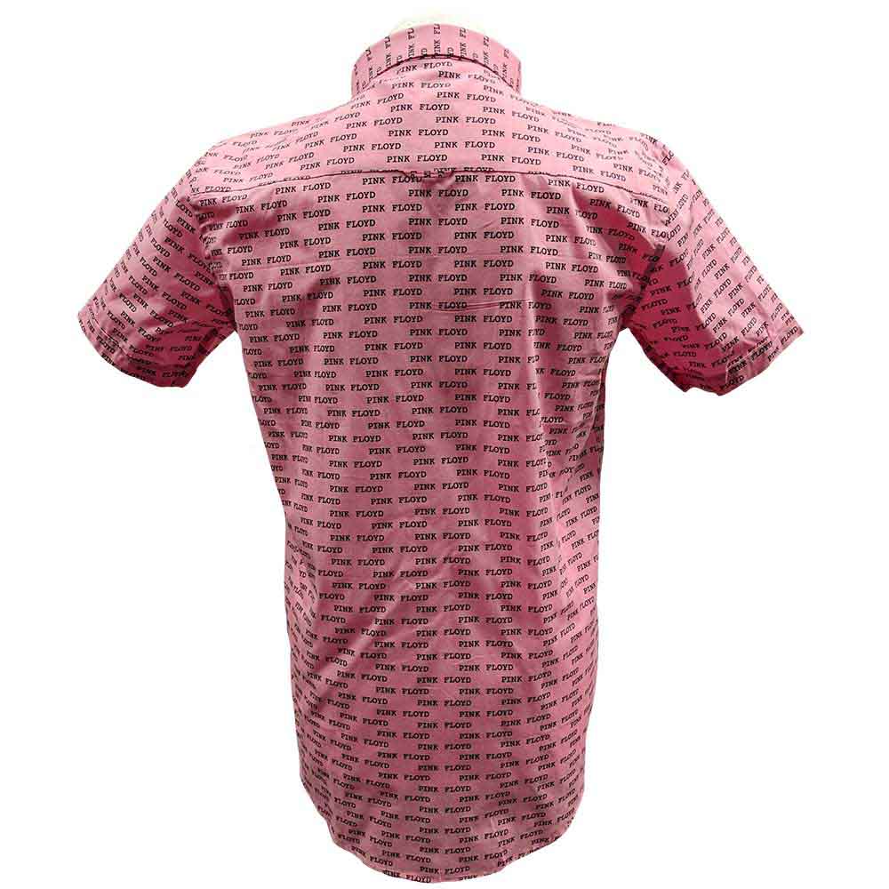Pink Floyd Unisex Casual Shirt: Courier Pattern (Pink) (All Over Print) (LOS)