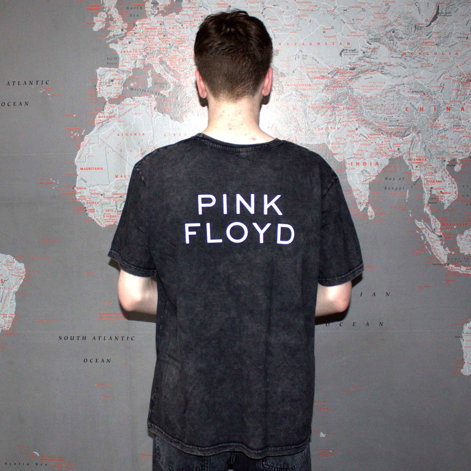 Pink Floyd Unisex Stone Wash T-Shirt: Ummagumma (Black) (Back Print)
