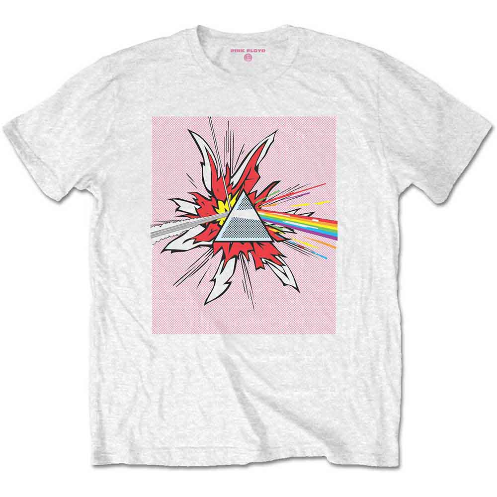 Pink Floyd Unisex T-Shirt: Lichtenstein Prism (White)