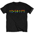 Pink Floyd Unisex T-Shirt: Dark Side Prism Initials (Black)