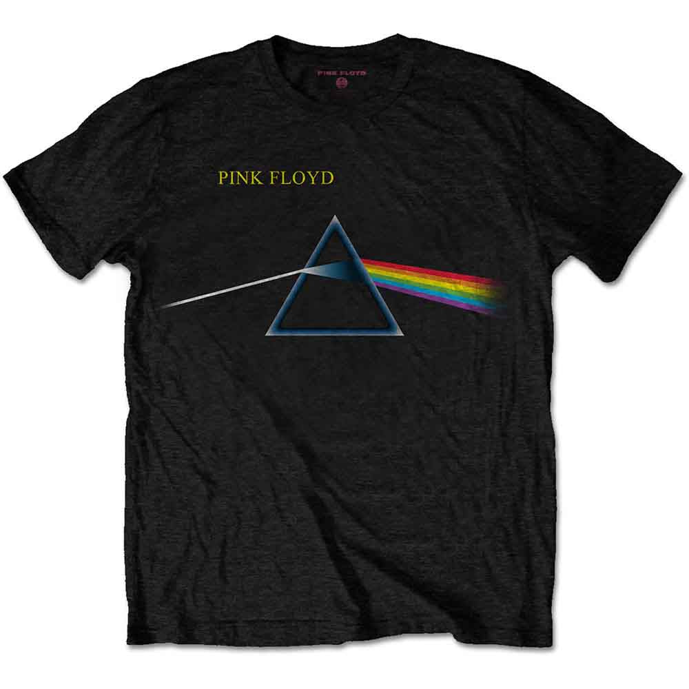 Pink Floyd Unisex T-Shirt: Dark Side of the Moon Flipped (Black) (Back Print)