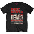 Pink Floyd Unisex T-Shirt: Knebworth '90 Red (Black)