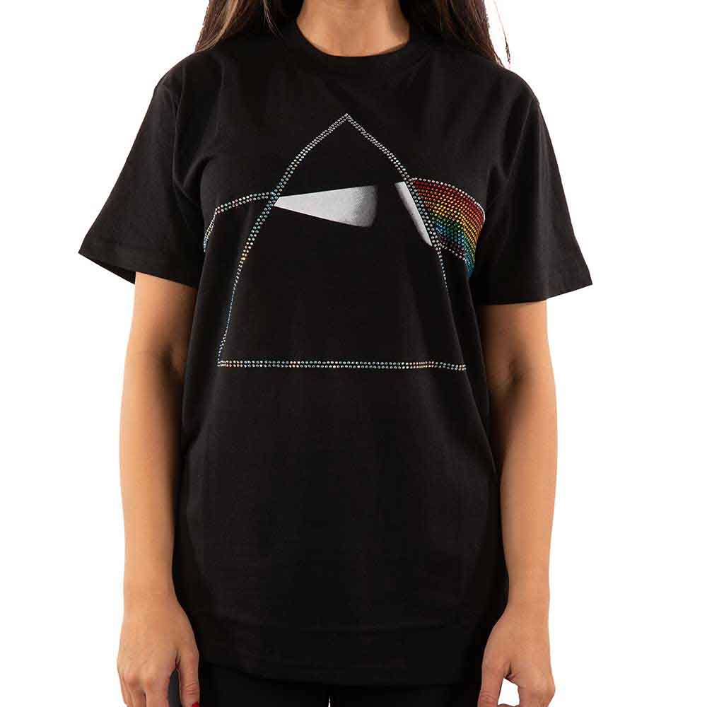 Pink Floyd Unisex T-Shirt: Dark Side of the Moon (Black) (Embellished)