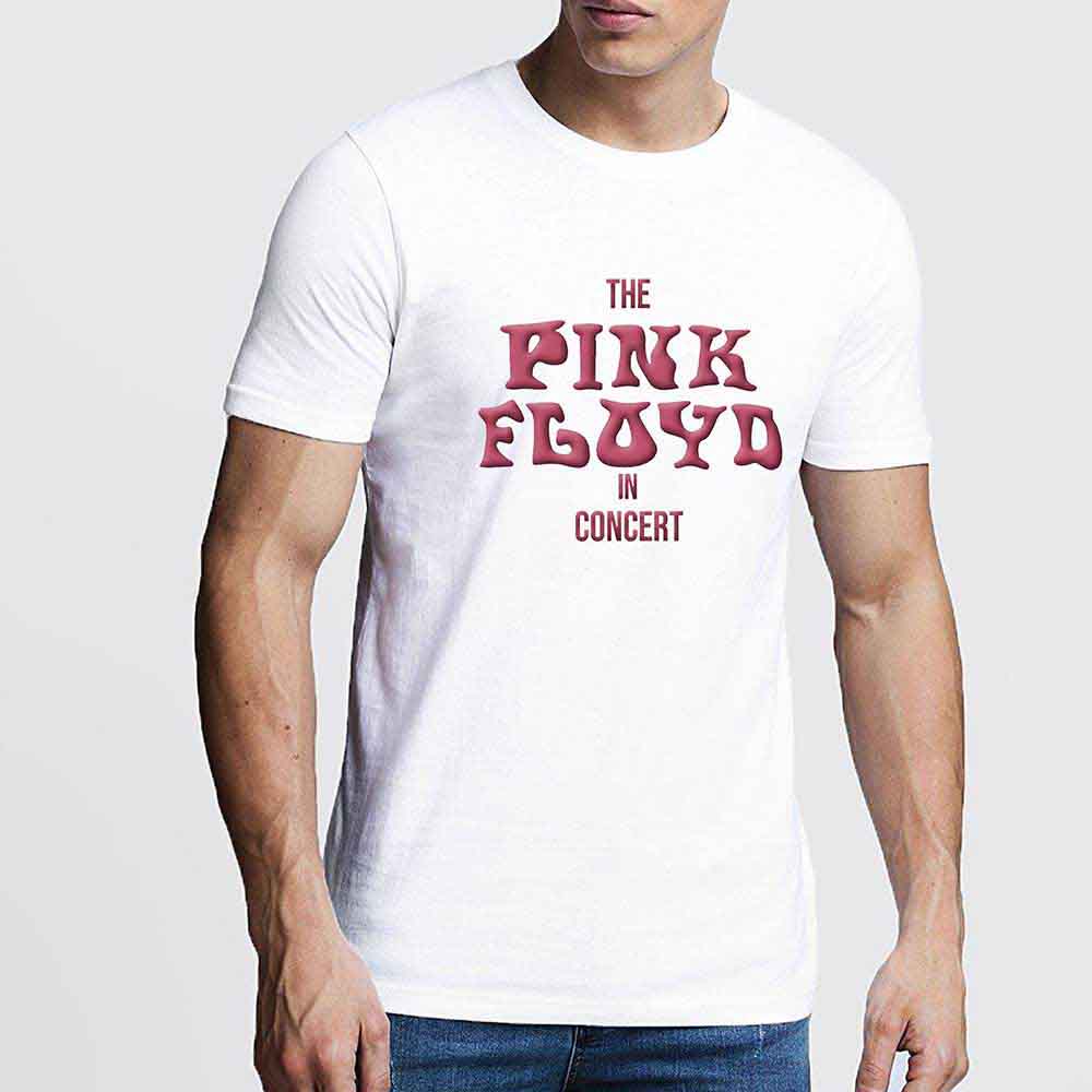 Pink Floyd Unisex T-Shirt: In Concert (White) (Embellished)