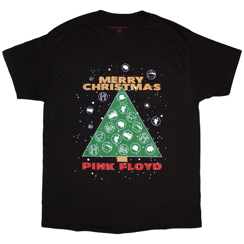 Pink Floyd Unisex T-Shirt: Merry Christmas (Black)