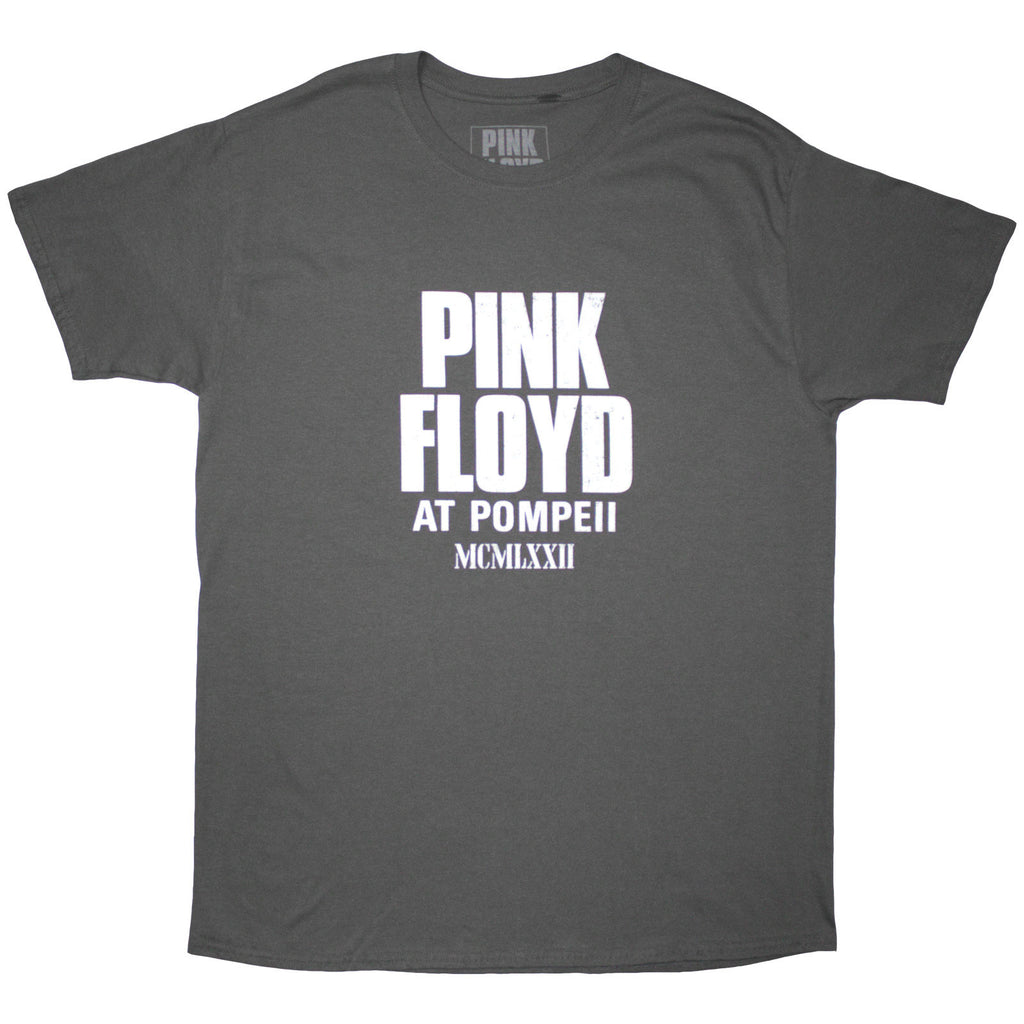 Pink Floyd Unisex T-Shirt: Pompeii Collage (Charcoal Grey) (Back Print)