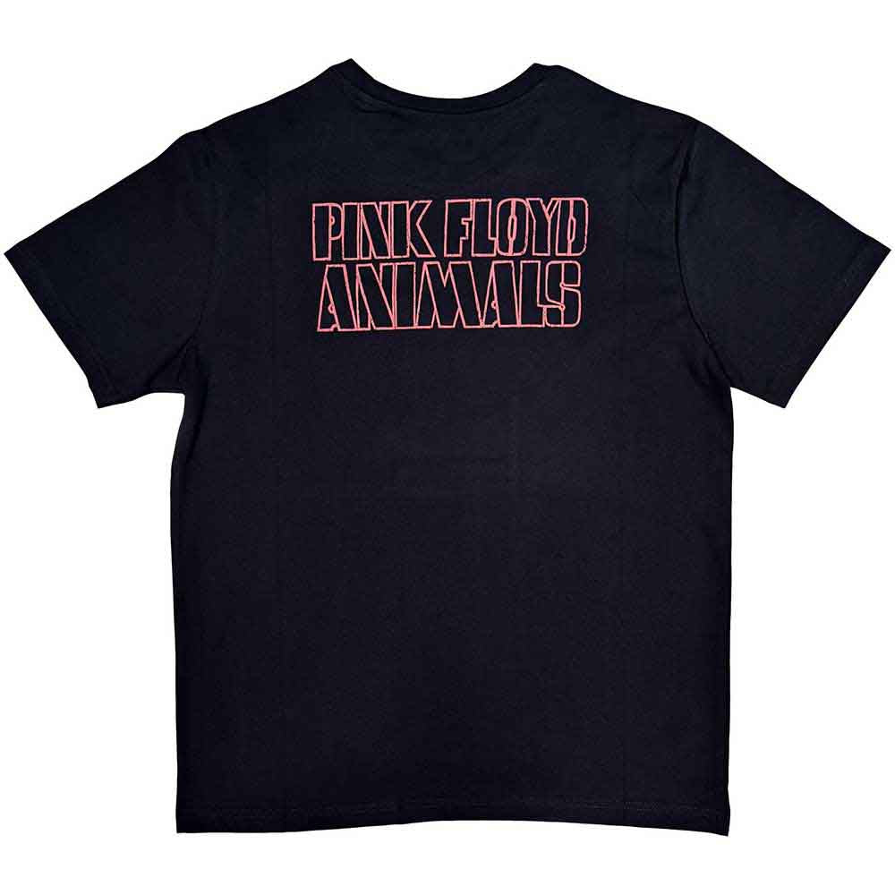 Pink Floyd Unisex T-Shirt: AWBDG (Navy Blue) (Back Print)