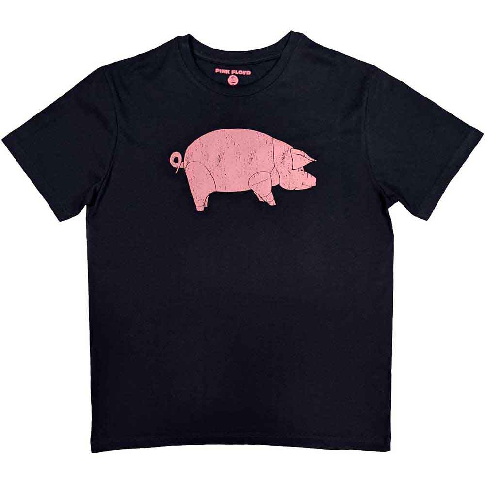 Pink Floyd Unisex T-Shirt: AWBDG (Navy Blue) (Back Print)