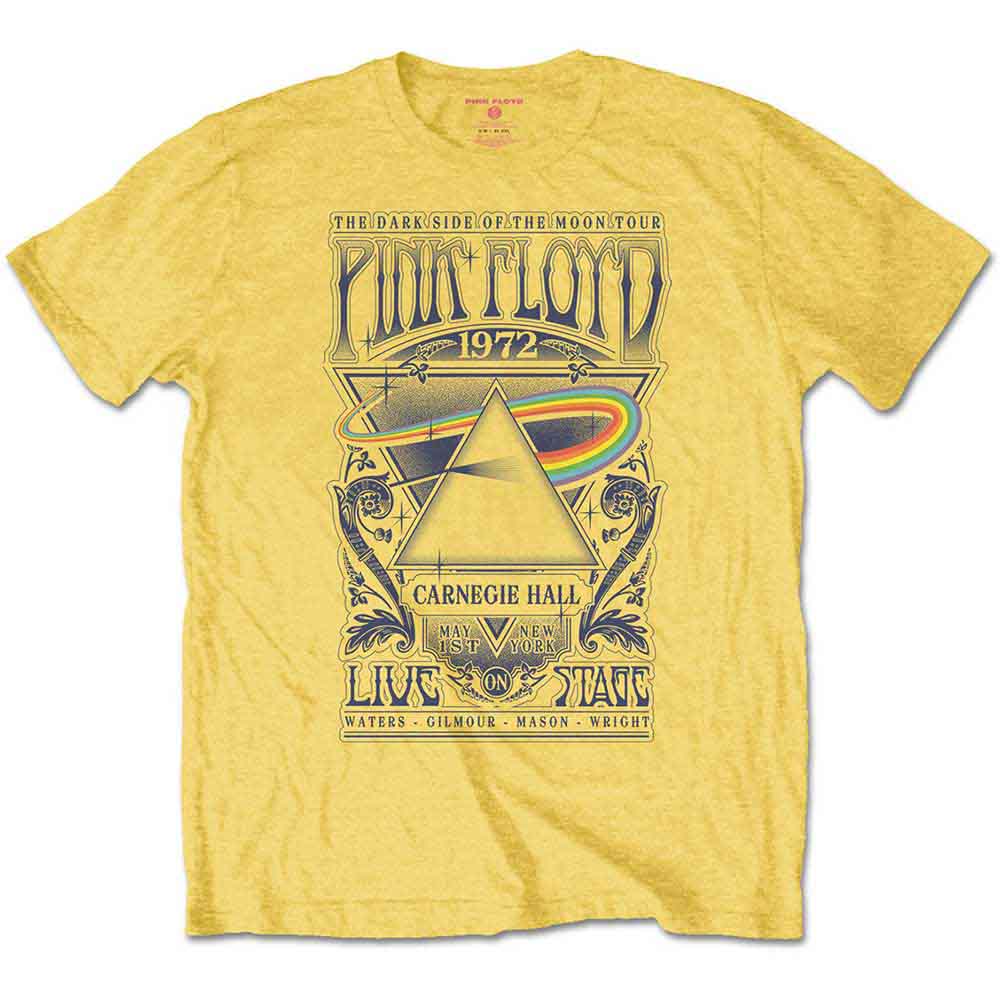 Pink Floyd Kids T-Shirt: Carnegie Hall Poster (Yellow)