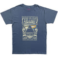 Pink Floyd Unisex T-Shirt: Carnegie Hall Poster (Denim Blue)
