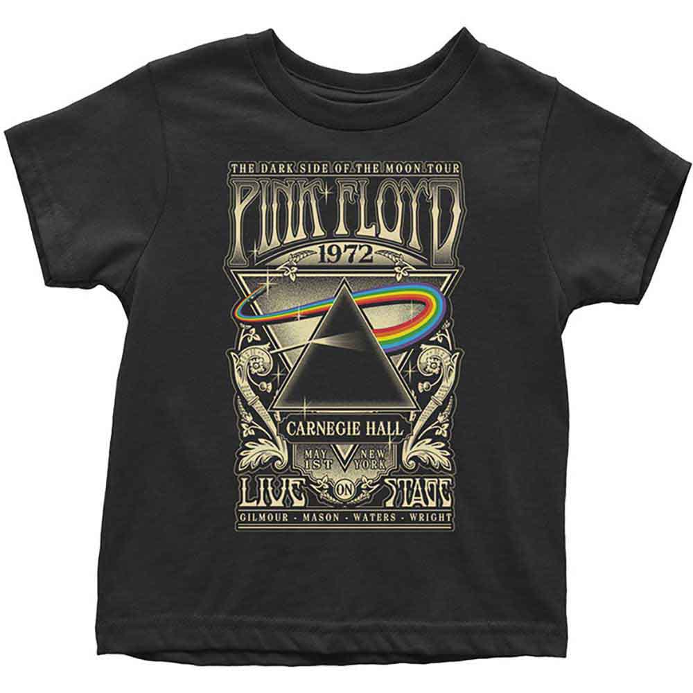 Pink Floyd Kids Toddler T-Shirt: Carnegie Hall Poster (Black)