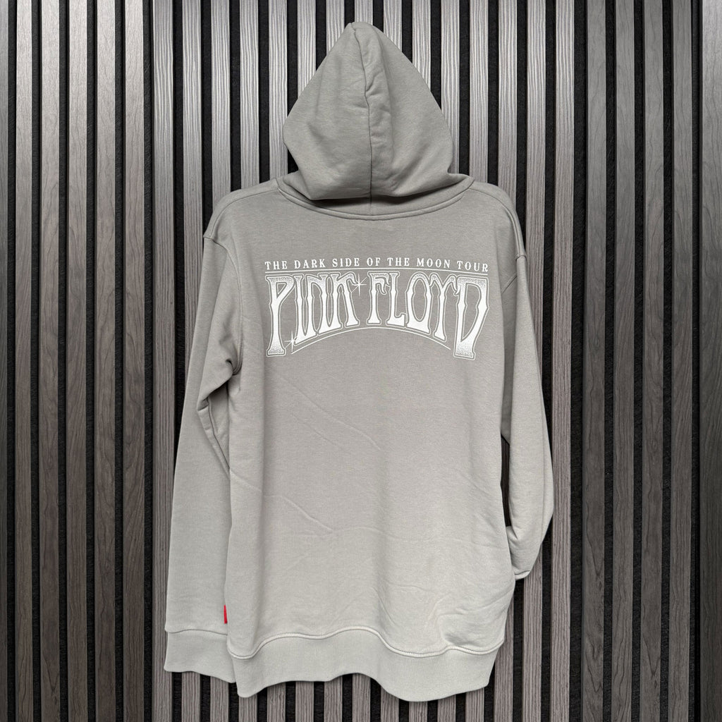 Pink Floyd Unisex Unplugged Pullover Hoodie: Carnegie Hall Poster (Grey) (Back Print)