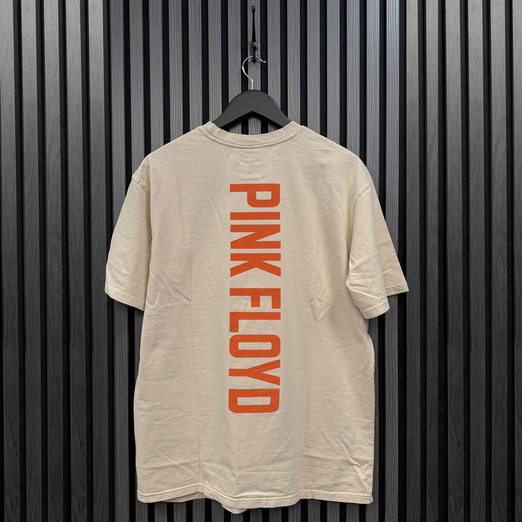 Pink Floyd Unisex Unplugged T-Shirt: Pompeii Circle Wash (Sand) (Back Print)