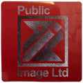 PIL (Public Image Ltd) Sticker: Brushed Steel Logo & Text
