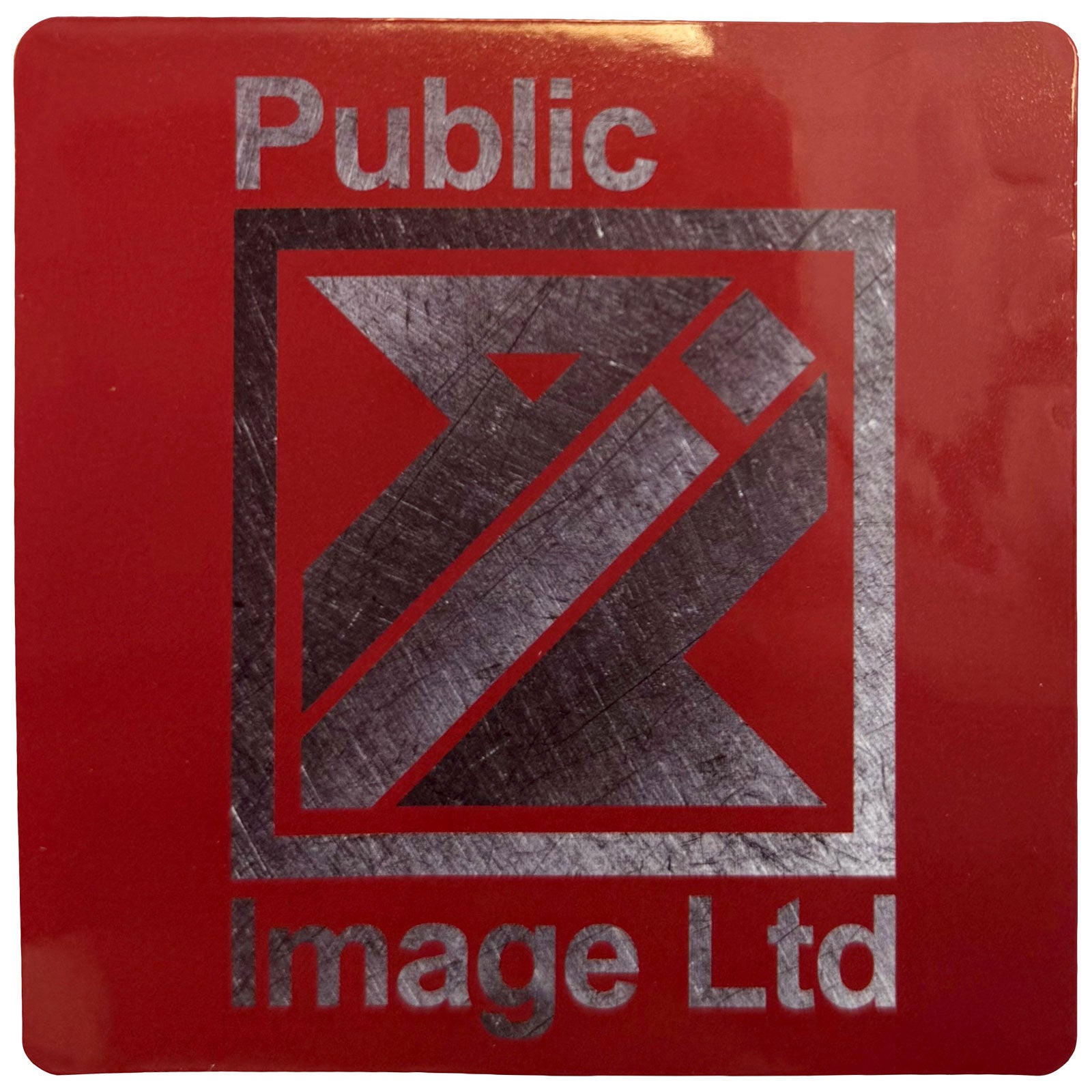 PIL (Public Image Ltd) Sticker: Brushed Steel Logo & Text