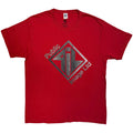 PIL (Public Image Ltd) Unisex T-Shirt: Brushed Steel Logo & Text (Red)