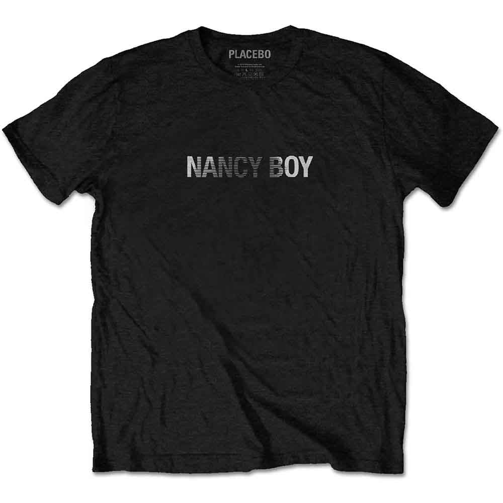 Placebo Unisex T-Shirt: Nancy Boy (Black) (Back Print)