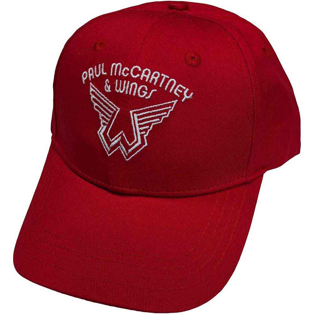 Paul McCartney Unisex Baseball Cap: Wings Logo (Red & Black)