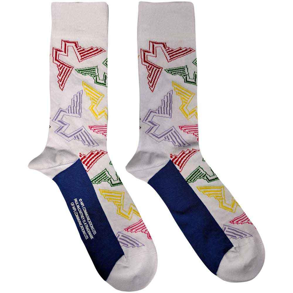 Paul McCartney Unisex Ankle Socks: Wings Logos (White) (UK Size 7 - 11)
