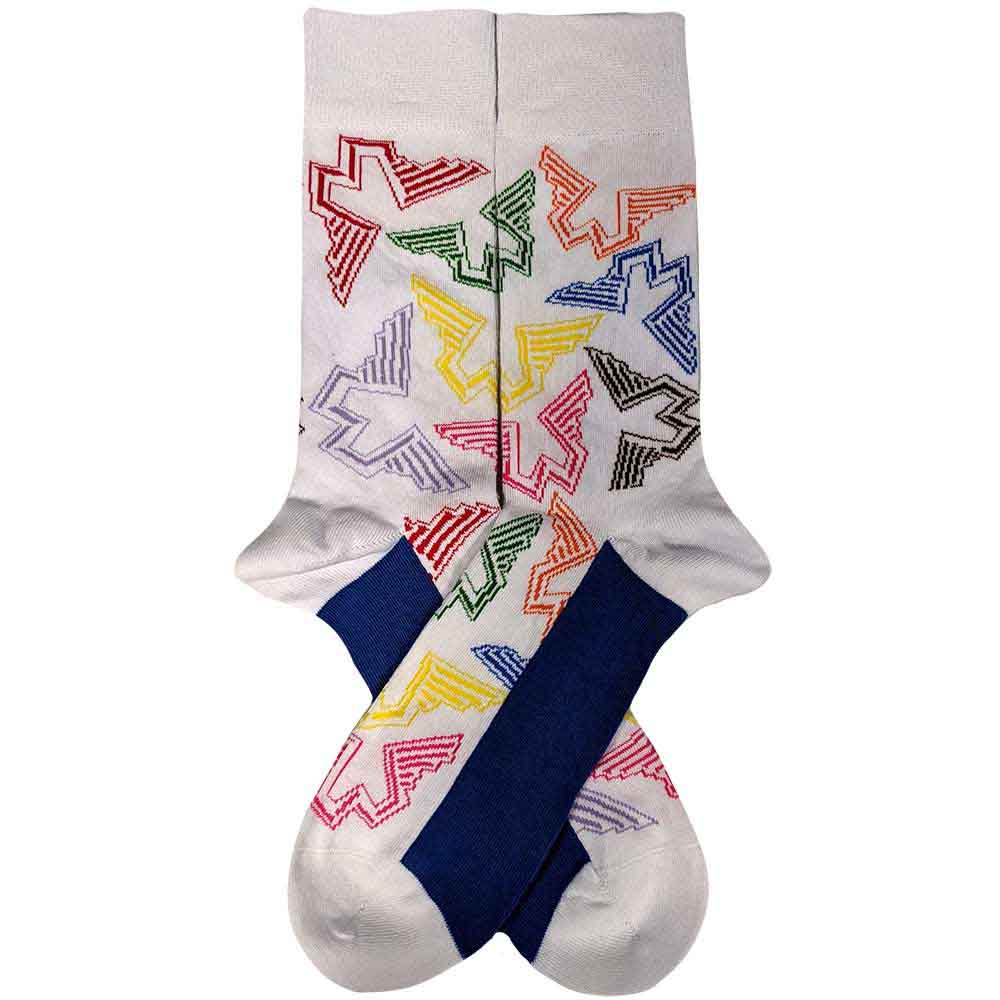 Paul McCartney Unisex Ankle Socks: Wings Logos (White) (UK Size 7 - 11)