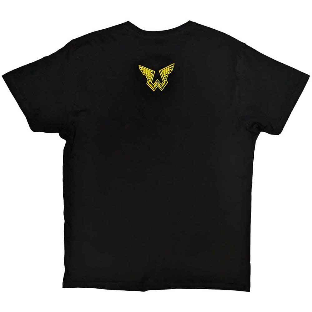 Paul McCartney Unisex T-Shirt: Wings Band on the Run (Black) (Back Print)