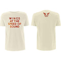 Paul McCartney Unisex T-Shirt: Wings at the Speed of Sound (Sand) (Back Print)