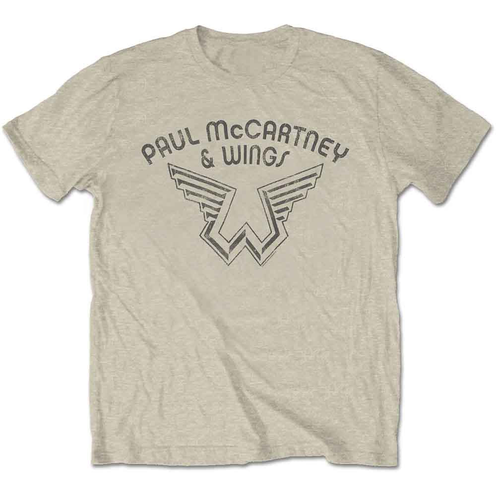 Paul McCartney Unisex T-Shirt: Wings Logo (Natural)