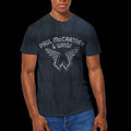 Paul McCartney Unisex T-Shirt: Logo (Blue) (Wash Collection)