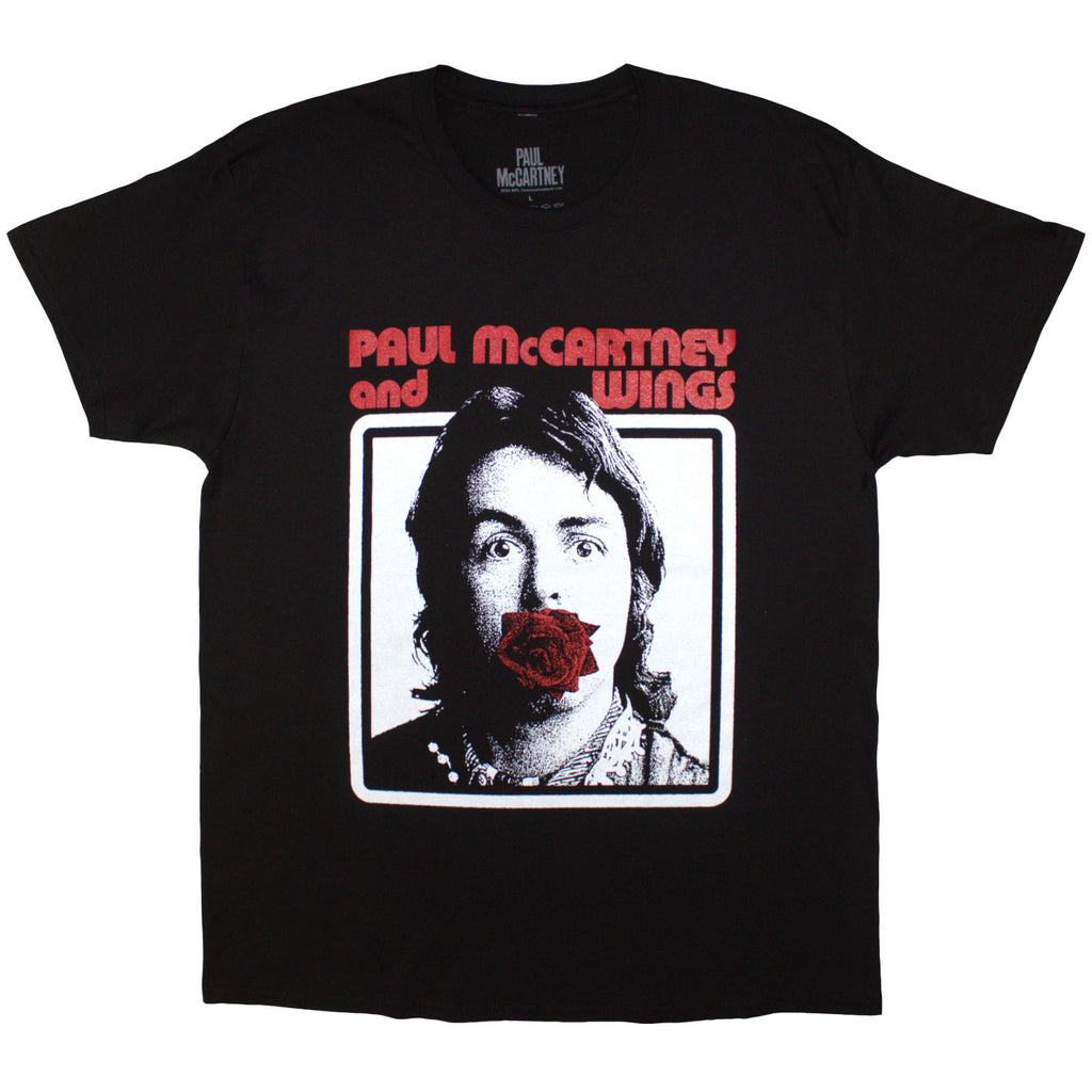 Paul McCartney Unisex T-Shirt: Red Rose Speedway (Black) (Back Print)