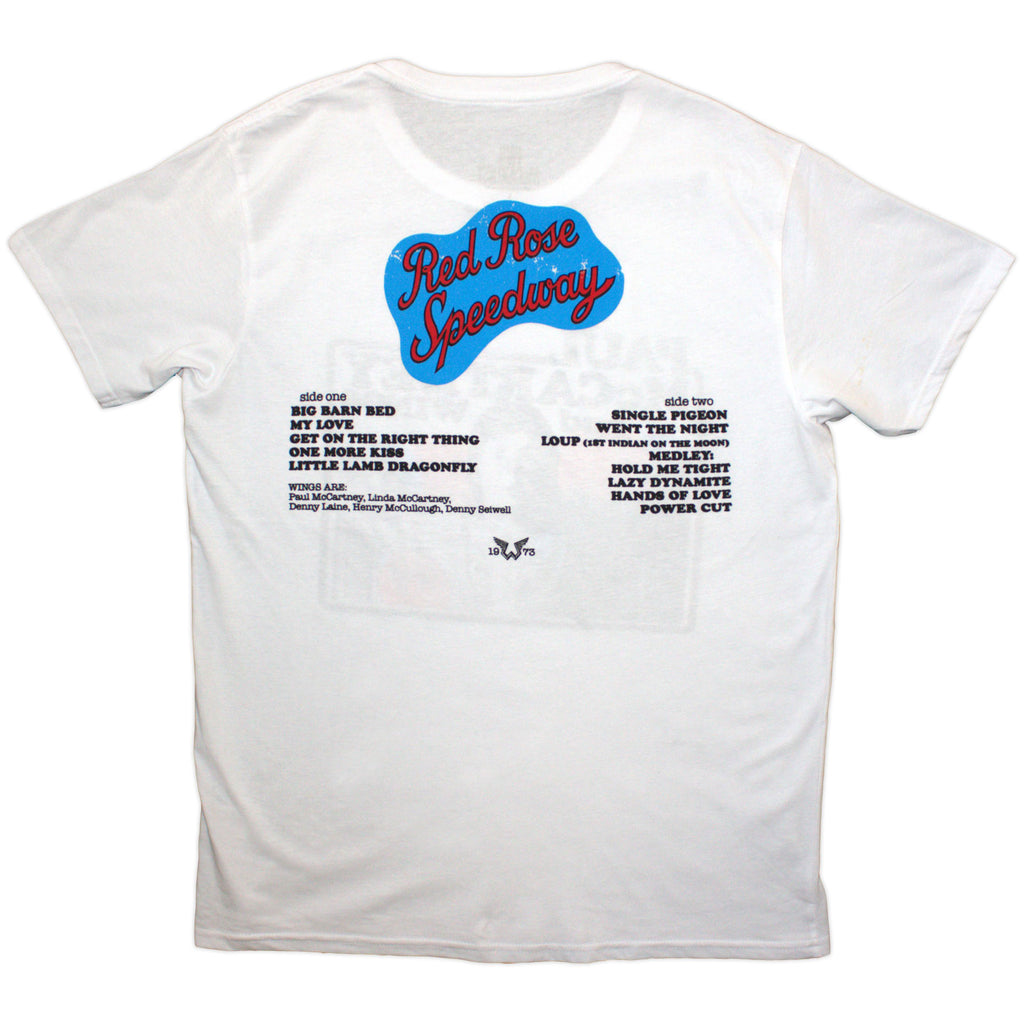 Paul McCartney Unisex T-Shirt: Photo Rose (White) (Back Print)