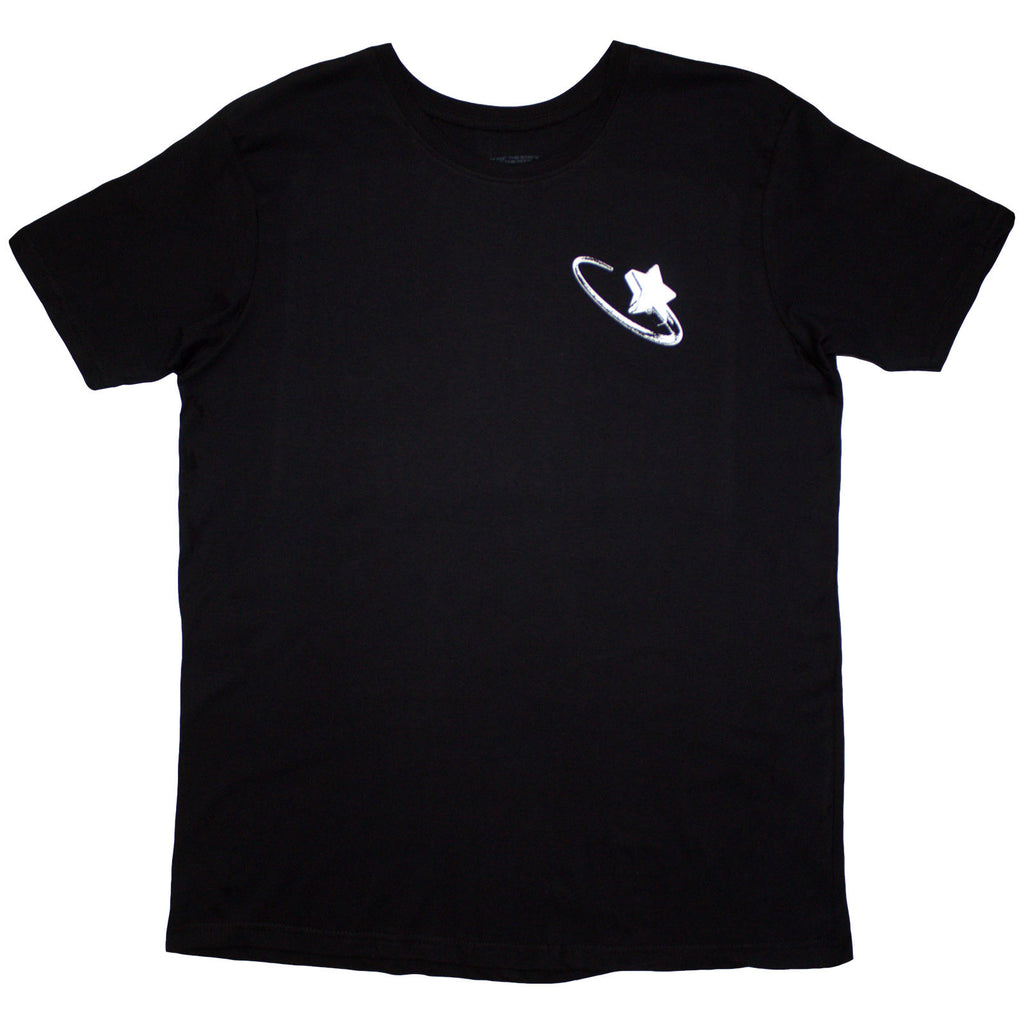 Pop Smoke Unisex T-Shirt: Stars Infill (Black) (Back Print)