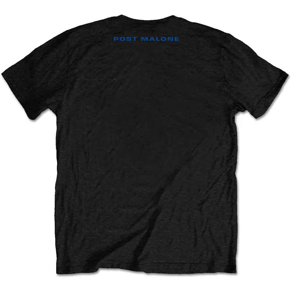 Post Malone Unisex T-Shirt: HT Live Close-Up (Black) (Back Print)