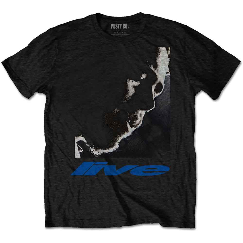Post Malone Unisex T-Shirt: HT Live Close-Up (Black) (Back Print)
