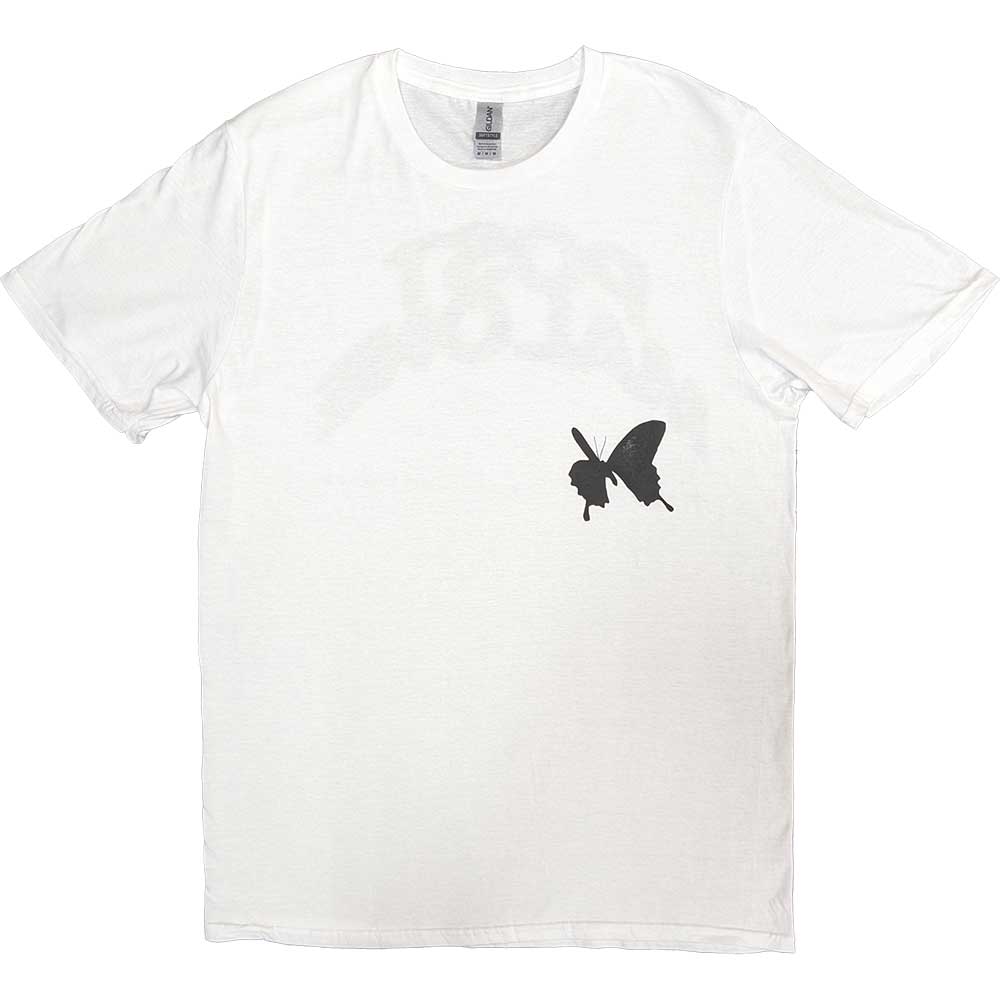 Post Malone Unisex T-Shirt: Curved Logo 2023 Tour (White) (Back Print & Ex-Tour)